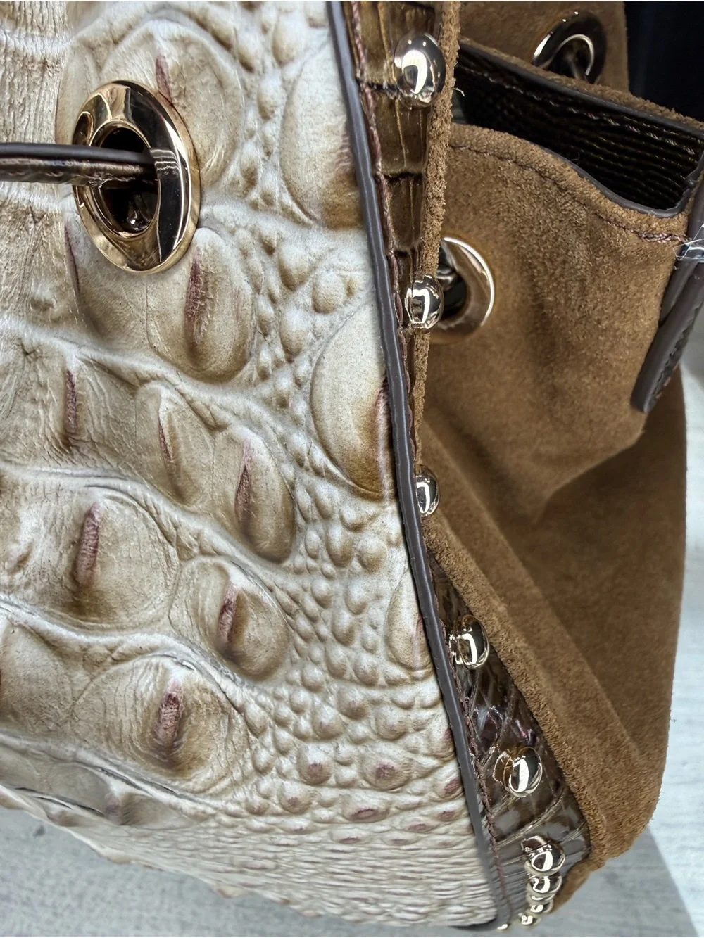 Brahmin hobo cream